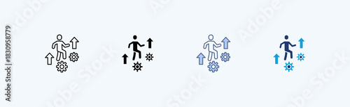 Career Development Multiple Icon Illustration Vector