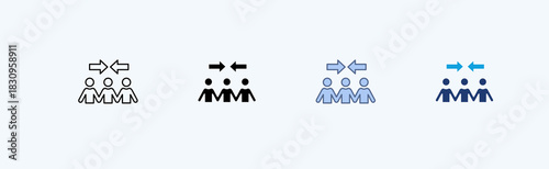 Staff Involvement Multiple Icon Illustration Vector