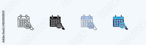 Recognition Program Multiple Icon Illustration Vector