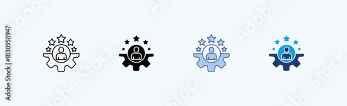 Talent Management Multiple Icon Illustration Vector