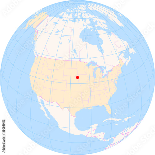 Location Map of Sioux Gateway Airport (Brig. General Bud Day Field) (Sioux City, Iowa, United States). IATA-code: SUX. No labels at all.