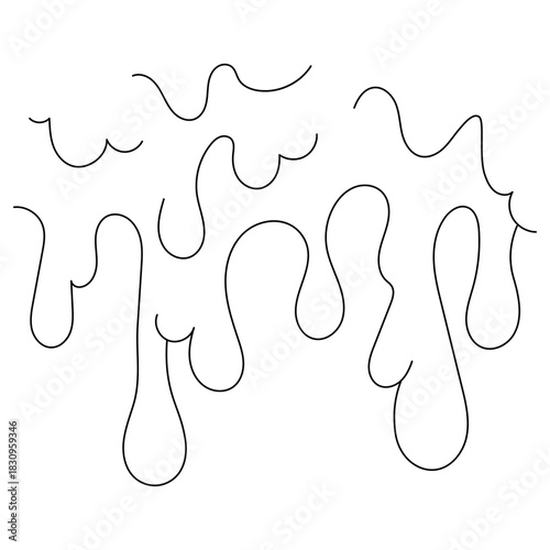 Dripping Liquid Abstract Illustration in Black and White for Creative Designs and Projects showcasing a minimalist fluid pattern for modern aesthetic appeal and diverse applications