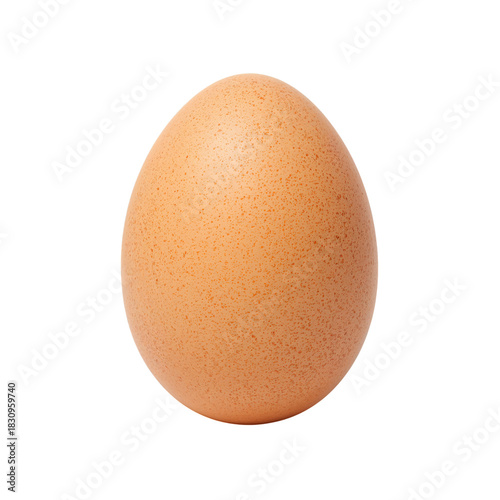 Brown Egg Placed on a Flat Surface Showing Unique Texture and Color Under Bri...