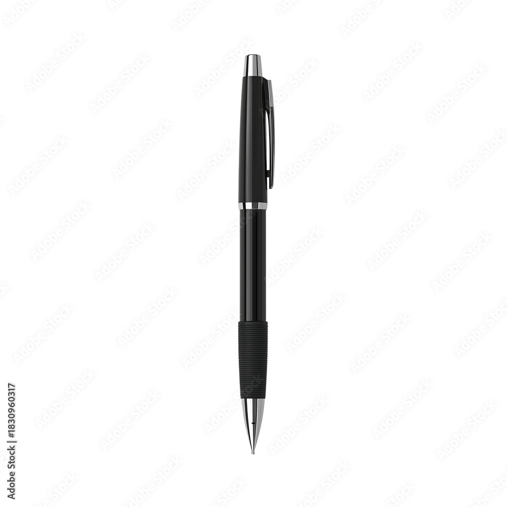 Fototapeta premium Black Pen With a Smooth Grip Designed for Comfortable Writing Experiences