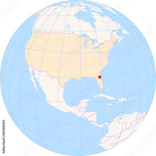 Location Map of Northeast Florida Regional Airport (St. Augustine Airport, Florida, United States). IATA-code: UST. No labels at all.