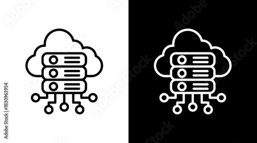 Cloud White Icon Set Vector 