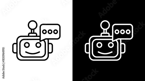 Ai White Icon Set Vector 