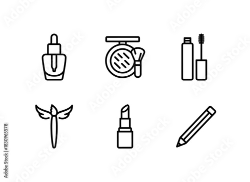 Makeup Products Foundation Blush Mascara Eyeliner Lipstick Icons