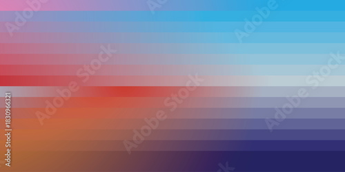 Abstract colorful waves resembling a bright, textured cloudscape at sunset, blending orange, purple, and blue light across the horizon