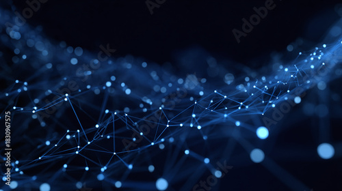 Abstract image of interconnected nodes forming a network