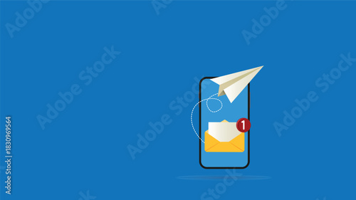 Email notification sign, business concept
