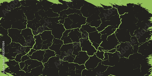 Minimalist Abstract Green Grunge Texture with ground cracks For Banner, Cover, and Flyer. vector illustration.eps10