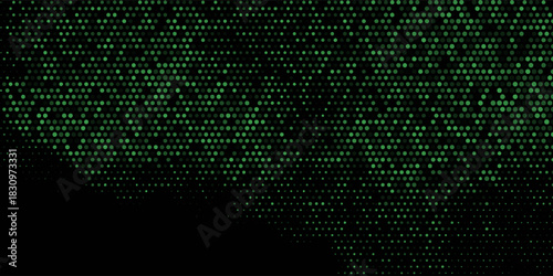 Green digital technology background. Digital data dots green pattern pixel background.eps10