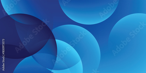 Abstract Blue fluid gradient Geometric banner design background.