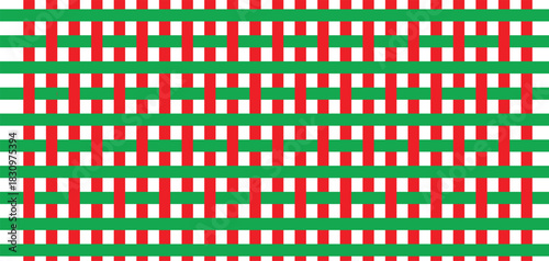 Seamless red and green woven pattern background for christmas