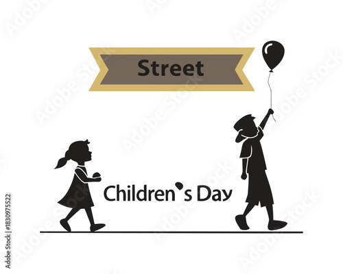 Street Children’s Day Awareness Concept – Hope, Protection, Human Rights, Social Care Illustration