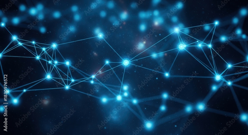custom made wallpaper toronto digitalGlowing blue network connections in dark space