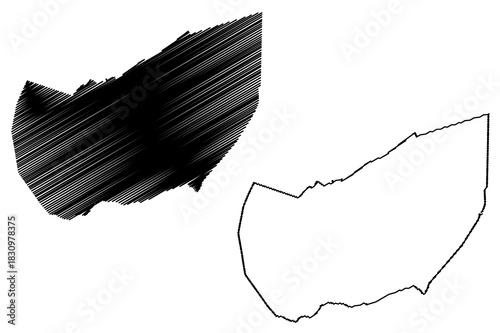 Atalaia municipality (Alagoas state, Municipalities of Brazil, Federative Republic of Brazil) map vector illustration, scribble sketch Atalaia map