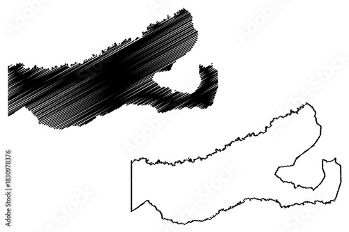 Assis Brasil municipality (Acre state, Municipalities of Brazil, Federative Republic of Brazil) map vector illustration, scribble sketch Assis Brasil map