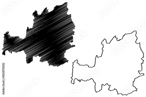 Arataca municipality (Bahia state, Municipalities of Brazil, Federative Republic of Brazil) map vector illustration, scribble sketch Arataca map