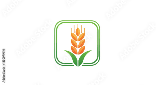 Sophisticated wheat logo concept for farming businesses or grain based product industries