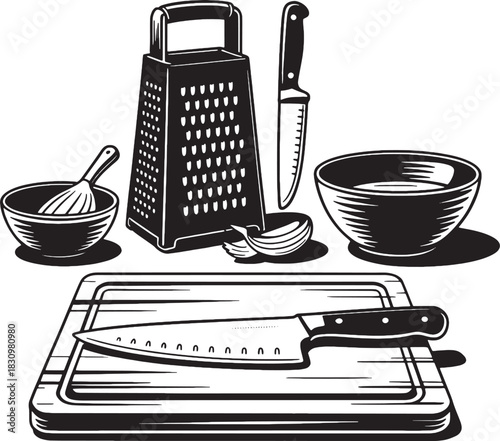 Kitchen utensils for food preparation cooking grater