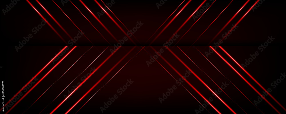 Fototapeta premium Abstract dark red neon technology background with light effect. modern futuristic Vector design.background modern