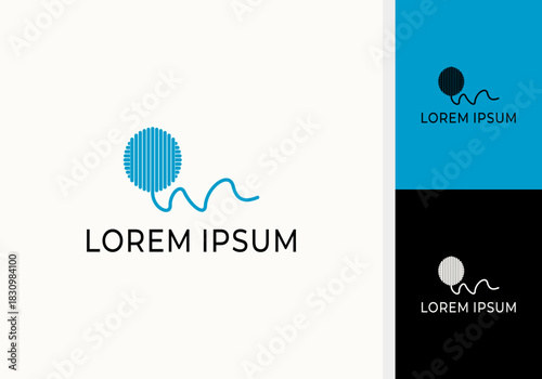 sewing thread logo vector illustration