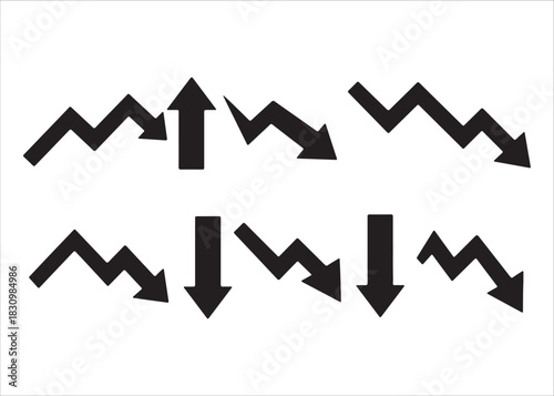 Stock market indicators showing mixed signals and trends in various directions