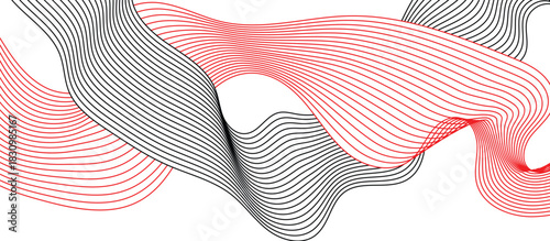 red and black abstract lines create a sense of movement and depth, the black and red color palette adds a visual interest background