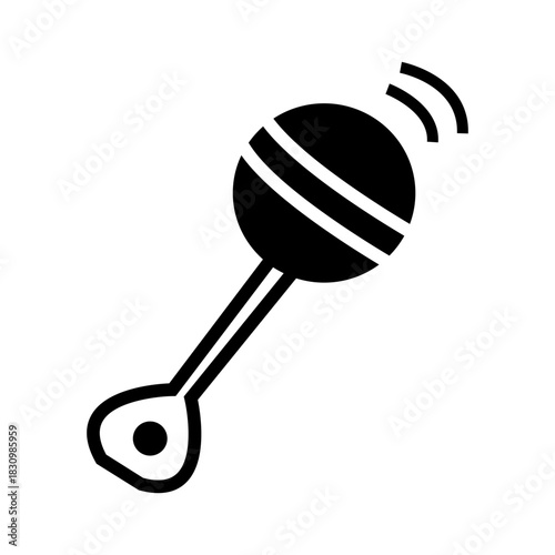 rattle toy kids vector illustration icon