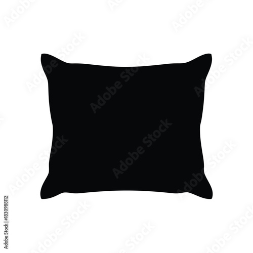 Silhouette of pillow with square shape for sleeping bedroom home decor bed