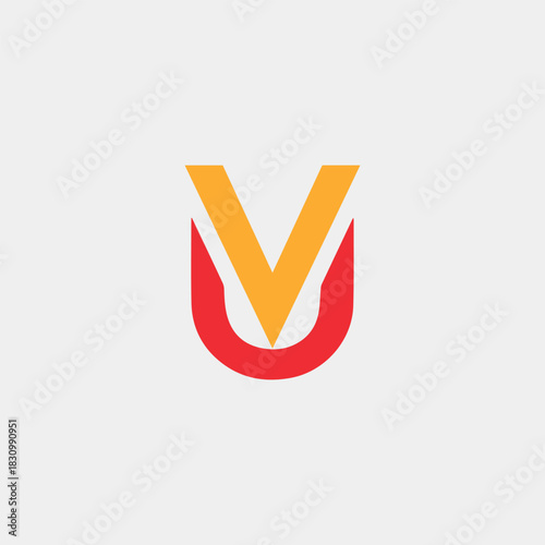 letters u, ud, ur and uv text logo design vector format