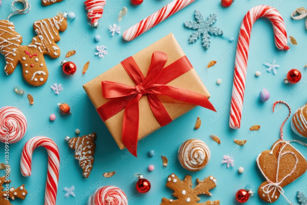 Fototapeta premium Holiday Celebration with Decorated Gift Boxes