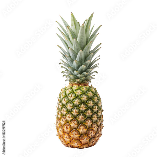 Fresh Pineapple Showcasing Vibrant Colors and Unique Texture in a Clean Setting