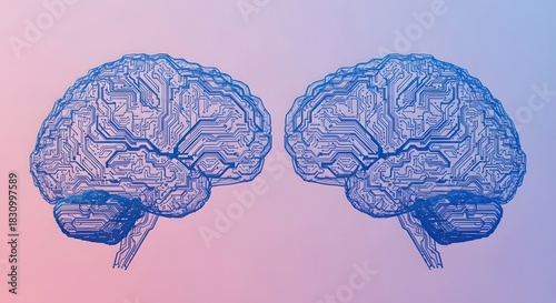 Unlock cognitive potential with this dynamic brain circuit design, symbolizing innovation and advanced technology for cutting-edge projects