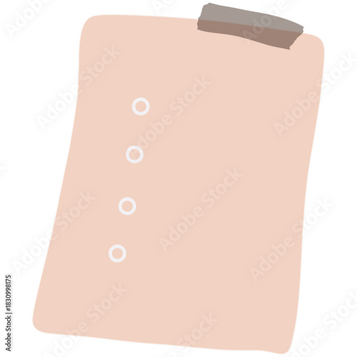 Blank Paper Note Illustrations: Sticky, Clipboard, Lined, and Memo Pads with Tape, Checklist