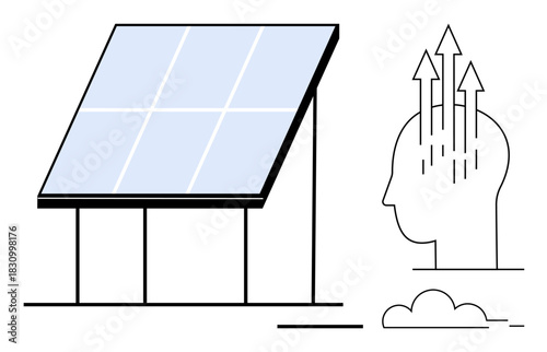 Renewable energy concept. Renewable energy drives innovation and sustainability by utilizing clean resources thumbs up solar power. Renewable energy supports environmental progress, green ideas
