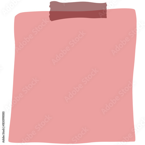 Blank Paper Note Illustrations: Memo, Sticky, Lined, and Kraft Pads with Tape