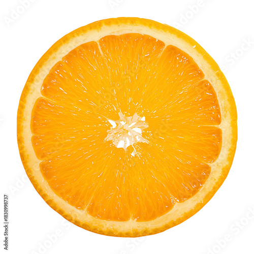 Bright Orange Fruit Slice Showcasing Fresh, Juicy Texture and Vibrant Color