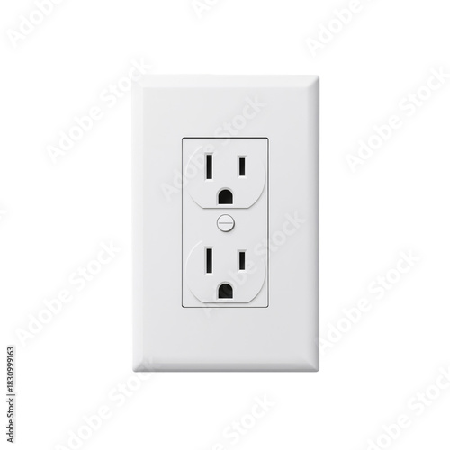 Standard Electrical Outlet on a Clean White Wall in a Modern Room