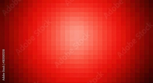 Abstract red pixelated grid background with gradient
