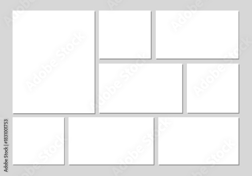Bento-Style grid template layout shape Design, Minimal Geometric Bento box modular collage 
Template frame design geometry background