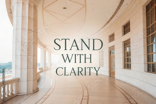 Central Cube Revealing Neutral Curved Layout in Elegant Space