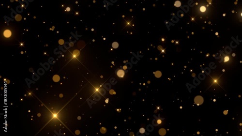 celebration gold flash lights decoration background effect