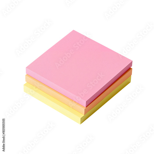 Colorful Stack of Sticky Notes for Organizing Thoughts and Ideas in a Workspace