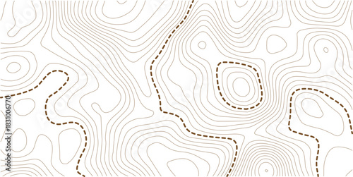 Topographic map background. Geographic line map with elevation assignments. Contour background geographic grid. 