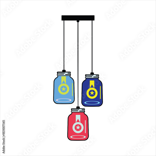 Hanging upcycled lanterns for eco décor