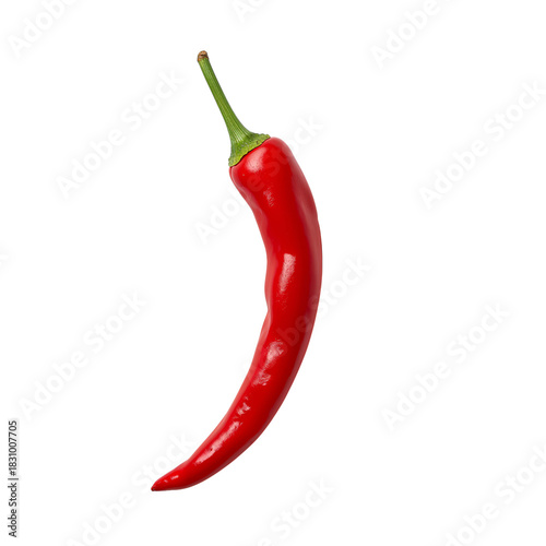 Fresh Red Chili Peppers Arranged on a White Background for Culinary Uses and ...