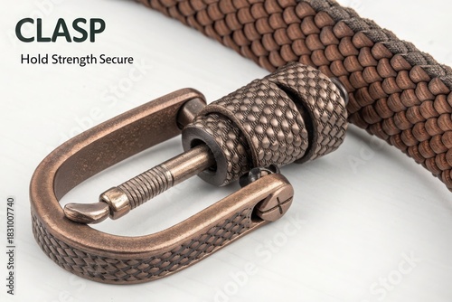 Clasp Holding Heavy Shapes with Neutral Brown Textures and Design